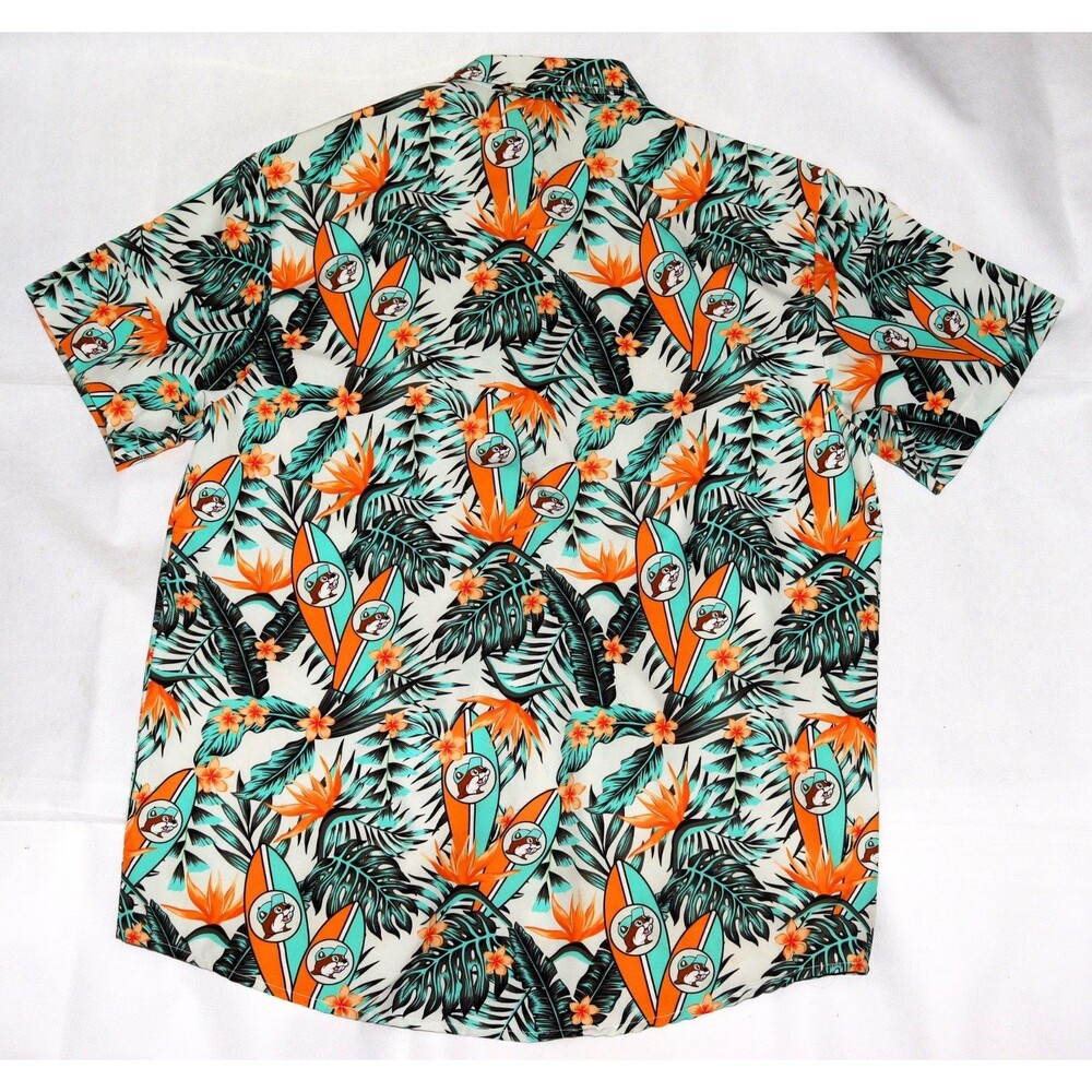 Buc-ee's Men's Short Sleeve Button Up Hawaiian Vacation Boho Size Medium - Picture 3 of 5
